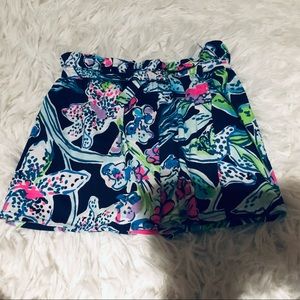 Lilly Pulitzer Toddler Girl navy floral Skort Sway this Way